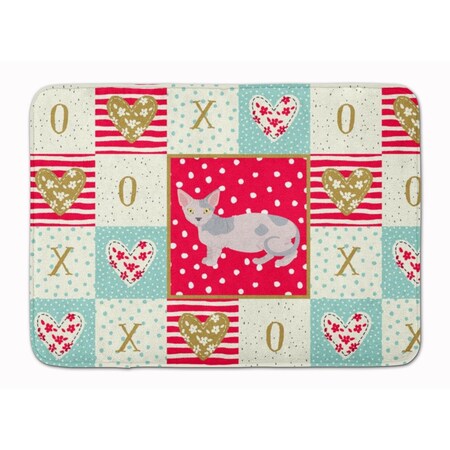 Carolines Treasures 19 x 27 in. Minskin Cat Love Machine Washable Memory Foam Mat CK5649RUG